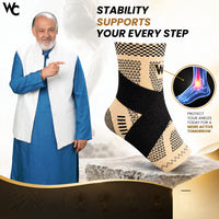 Wonder Care Ankle Support for Sprained Ankle Injury, Ankle Brace for Plantar Fasciitis Anklet Wrap Pain Relief Men & Women Achilles Tendon