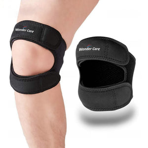 Adjustable Knee Neoprene Blend Brace For Pain, Patella, Strap For Workout, Sports, Arthritis, Acl, Mcl, Meniscus Tear Patellar Tendon Support Men & Women Free Size (Blue/Black)