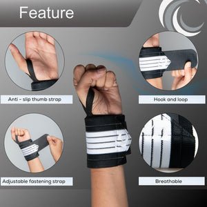 Wonder Care Gym Wrist Band White 1 Pair