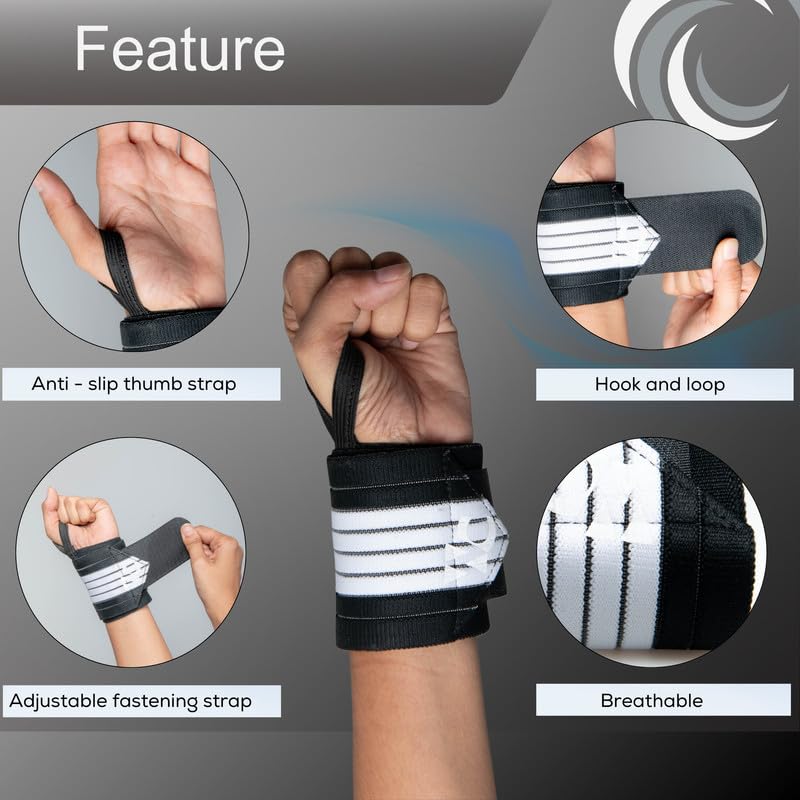 Wonder Care Gym Wrist Band White 1 Pair