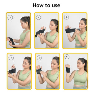 Wonder Care Wrist Brace Neoprene Black & Blue
