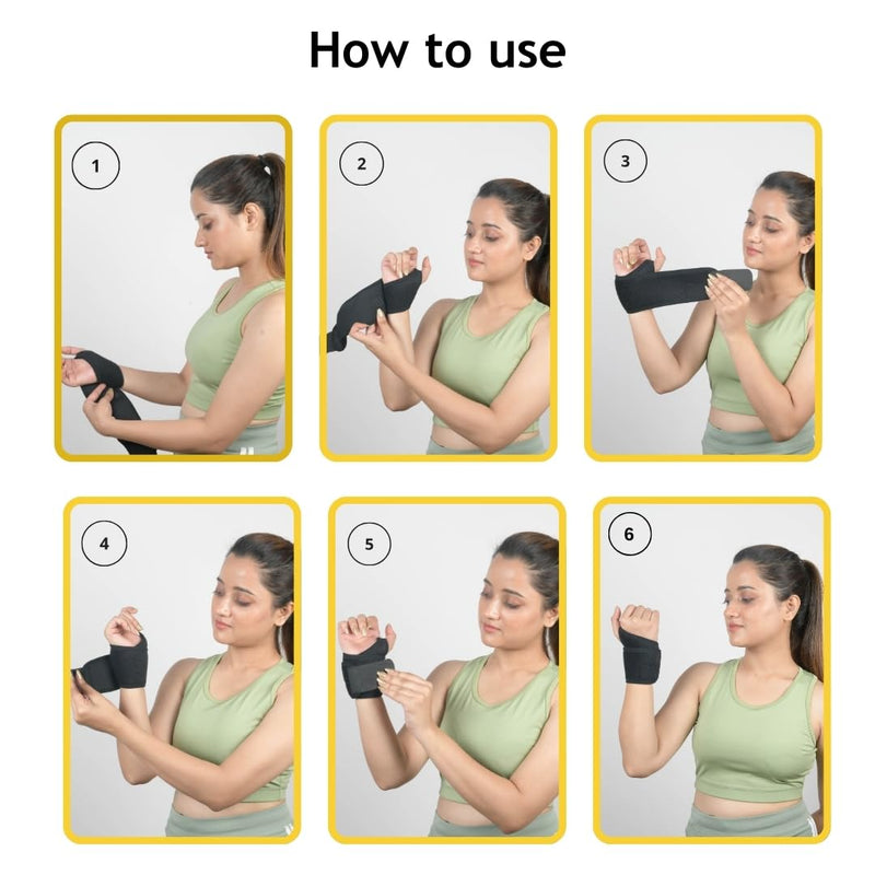 Wonder Care Wrist Brace Neoprene Black & Blue