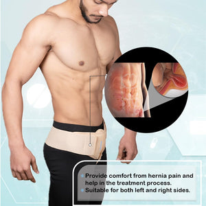 Wonder Care Hernia Belt for Men Post Surgery Single Inguinal Hernia Pain Relief Truss Support Brace with Removable Pressure Pad