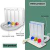Wonder Care- Deep Breathing Lung Exerciser - 3 Balls Incentive Spirometer - Small and Washable for Adults, White, Pack of 1