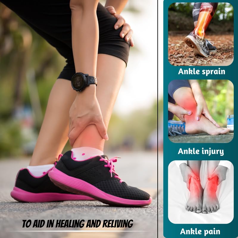 Wonder Care Ankle Support Brace Black & Blue Pack of 2