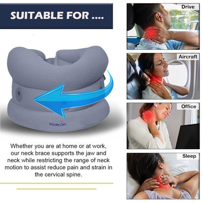 Wonder Care Cotton Soft Cervical Collar Adjustable Collar Neck Support Brace,Neck Support Soft Neck Collar Neck Brace For Neck Pain And Support For Women & Men- Medium