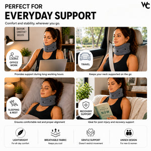 Wonder Care Soft Neck Brace Cervical Collar, Adjustable Collar Neck Support Brace for Sleeping, Neck Brace for Neck Pain and Support for Women & Men, Breathable Material for Home Office Travel