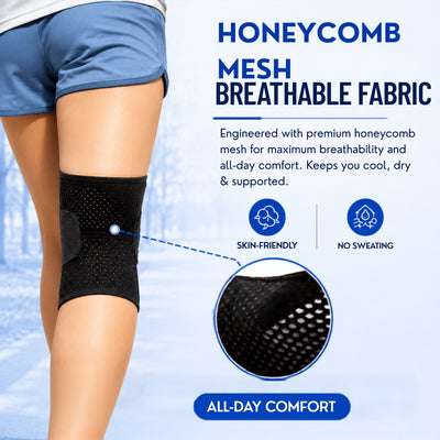 Wonder Care Adjustable Wrap Knee Support Brace, Air Mesh Fabric Knee Brace Cap for Pain Relief, Sports, Arthritis, Running Protection