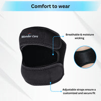 Patella Tendon Support Strap | Adjustable Knee Strap Patella Tendon Brace with Stabilizer Band for Hiking, Soccer, Basketball, Runners, Jumpers, and Tendonitis Relief for Unisex
