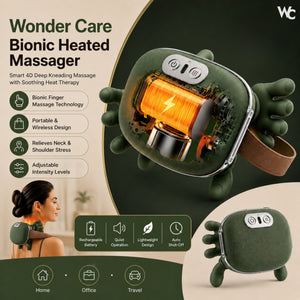 Wonder Care Full Body Massager Machine for Pain Relief | Electric Neck & Shoulder Massager | Leg, Shoulder, Hand & Calf Massage Machine | Scalp Massager | Shiatsu Percussion Massager for Cervical, Muscle & Body Pain Relief for Men & Women