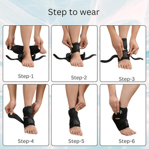 Wonder Care Ankle Support Band for Heel Pain Relief, Ankle Brace For Men/Women, Ankle Binder for Foot Support, Pain Relief, Ankle Belt/Cap Foot Support for Pain Relief (Blue)