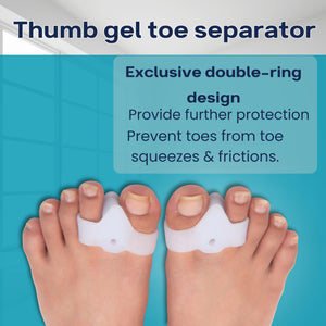 Wonder Care Silicone Toe Separator Blue White Combo