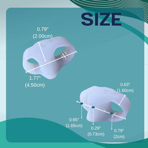 BUY 1 Get 1 FREE Wonder Care Silicone Toe Separator For Feet Gel Toe Pads Toe Big Toe Corrector Bunion Toe Straightener Yoga Toe Stretcher Hammer Toe Bunion [Pair of 1-2 Pieces]