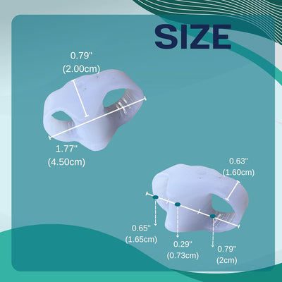 Silicone Toe Separator For Feet Gel Toe Pads Toe Big Toe Corrector Bunion Toe Straightener Yoga Toe Stretcher Hammer Toe Bunion [Pair of 1-2 Pieces]