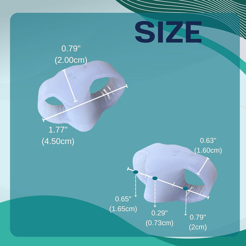 BUY 1 Get 1 FREE Wonder Care Silicone Toe Separator For Feet Gel Toe Pads Toe Big Toe Corrector Bunion Toe Straightener Yoga Toe Stretcher Hammer Toe Bunion [Pair of 1-2 Pieces]