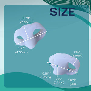 Wonder Care Silicone Toe Separator Blue White Combo