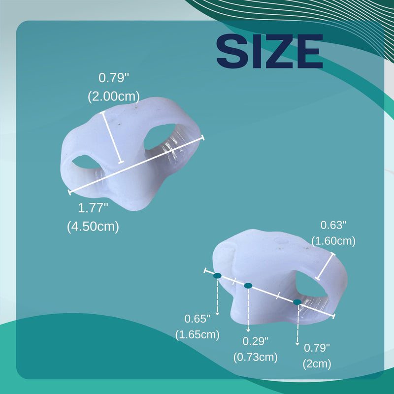 Wonder Care Silicone Toe Separator Blue White Combo