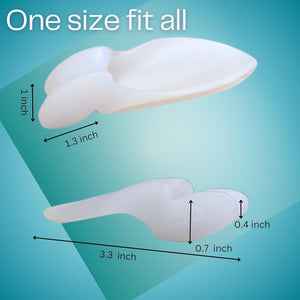BUY 1 Get 1 FREE Wonder Care Silicone Toe Separator For Feet Gel Toe Pads Toe Big Toe Corrector Bunion Toe Straightener Yoga Toe Stretcher Hammer Toe Bunion White [Pair of 1-2 Pieces]
