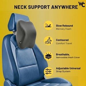 Wonder Care Car Neck Pillow Grey - In Car Usage