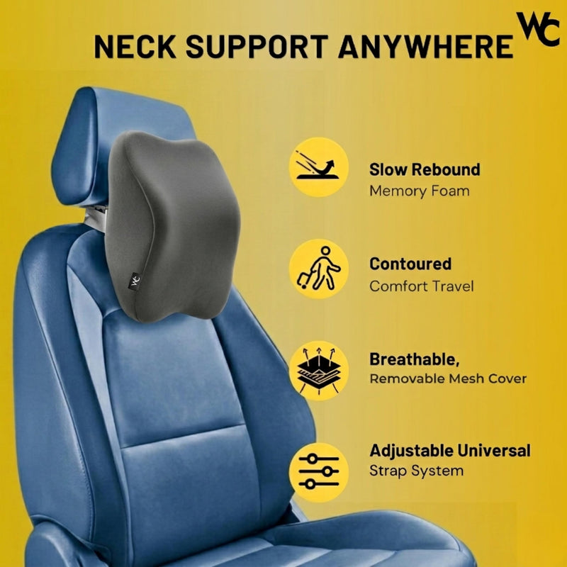 Wonder Care Car Neck Pillow Grey - In Car Usage