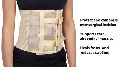 Wonder Care Abdominal Belt after c section delivery for waist line adjustable tummy trimmer brace for Men & Women Belly Slimming Wrap