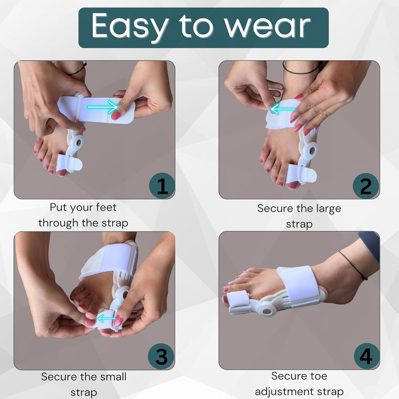 Wonder Care Bunion Splint for men and women Orthopedic Bunion Toe Straightener Hallux Valgus Constructed for Toe Alignment and Pain Relief Toe Corrector