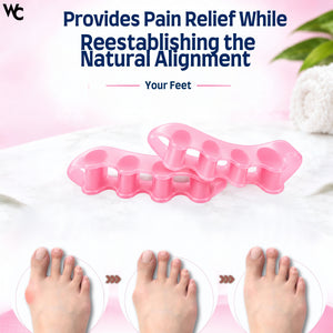 Silicone Toe Separator For Feet Gel Toe Pads Toe Big Toe Corrector Bunion Toe Straightener Yoga Toe Stretcher Hammer Toe Bunion