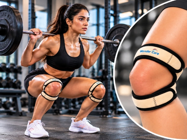 Patella Tendon Support Strap | Adjustable Knee Strap Patella Tendon Brace with Stabilizer Band for Hiking, Soccer, Basketball, Runners, Jumpers, and Tendonitis Relief for Unisex