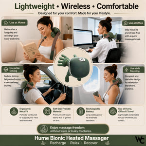 Wonder Care Full Body Massager Machine for Pain Relief | Electric Neck & Shoulder Massager | Leg, Shoulder, Hand & Calf Massage Machine | Scalp Massager | Shiatsu Percussion Massager for Cervical, Muscle & Body Pain Relief for Men & Women