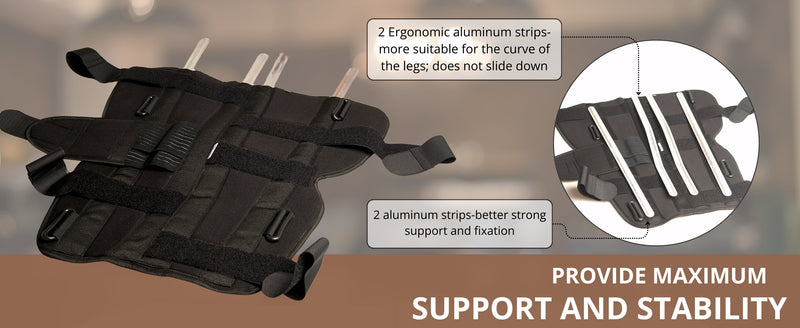 Wonder Care Knee Immobilizer Cotton Brace Support Dislocation Injuries Ligament Tear Wrap around Stabilizer Splint For Men & Women