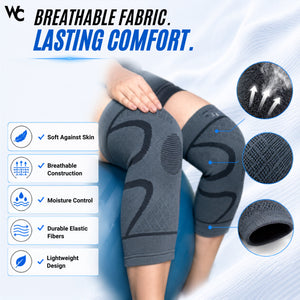 Wonder Care Knee Brace Compression Sleeve - Pack of 2