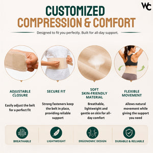 Wonder Care Posture Corrector for Men & Women – Back Posture Correction Brace | Spine Alignment Support | Body Posture Fix | Posture Aid for Office, Gym & Daily Use |Beige