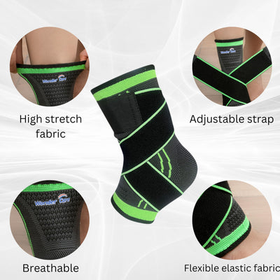 Wonder Care Ankle Compression Support Extra Sizes