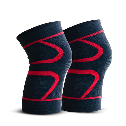 BUY 1 Get 1 FREE Wonder Care Knee Sleeve Knee Brace Compression Knee Sleeve For Men And Women Knee Support Running Knee Sleeve Workout Knee Sleeve Gym Hiking Sports Running Gym (Red-Black)