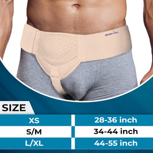 Wonder Care Hernia Belt - Beige Black White Single Side