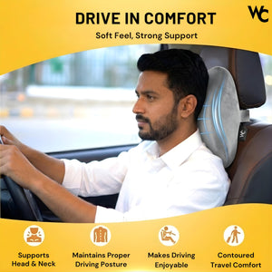 Wonder Care Car Neck Pillow Grey - Side View