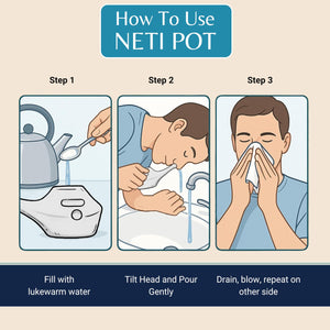 Plastic Neti Pot Jal Neti Nasal Cleansing