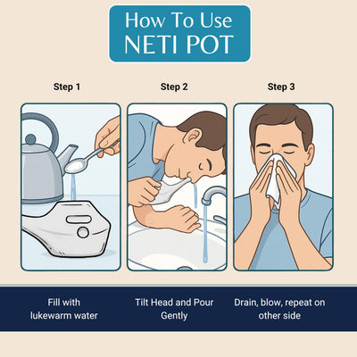 Plastic Neti Pot Jal Neti Nasal Cleansing