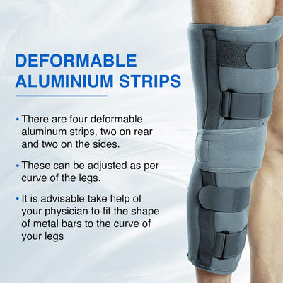 Wonder Care Knee Immobilizer Grey S FBA & XXL