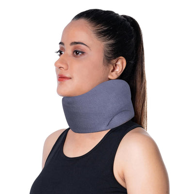 Wonder Care Neck Brace for Sleeping - Cervical Collar Relief Neck Pain and Neck Support Soft Foam Wraps Keep Vertebrae Stable for Relief of Cervical Spine Pressure for Women & Men Grey-medium