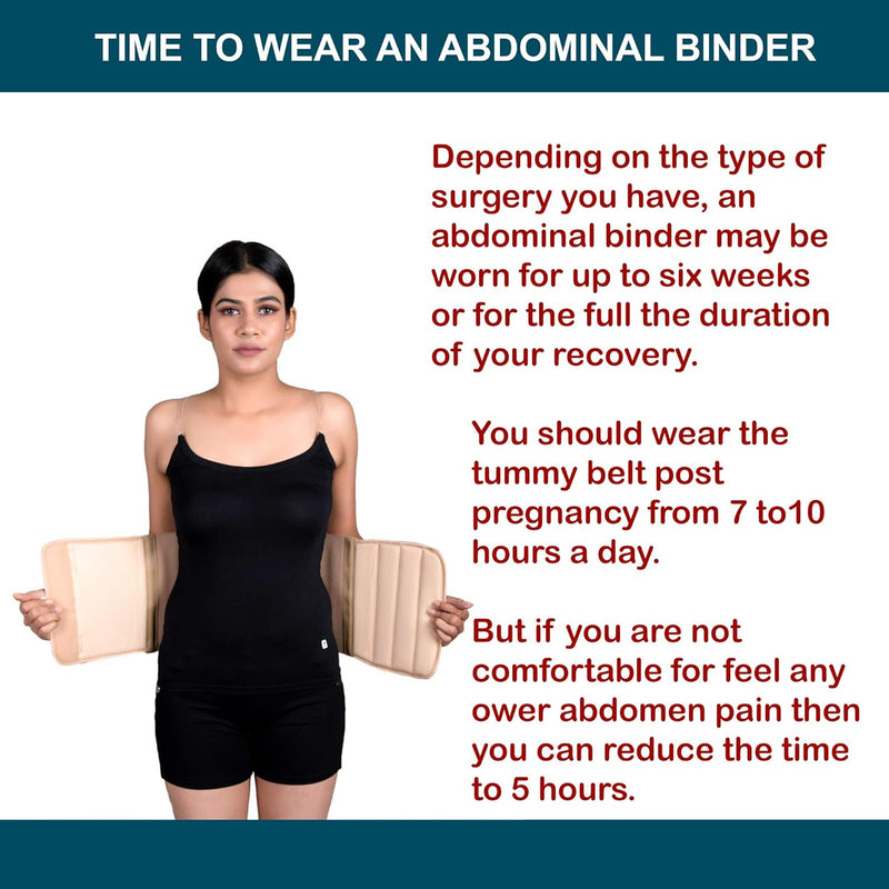 Wonder Care Abdominal Belt post delivery tummy trimmer binder post operative care compression belt adjustable with hook and loop fastener