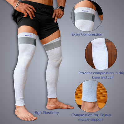 Wonder Care Bamboo Leg Compression Sleeve S FBA