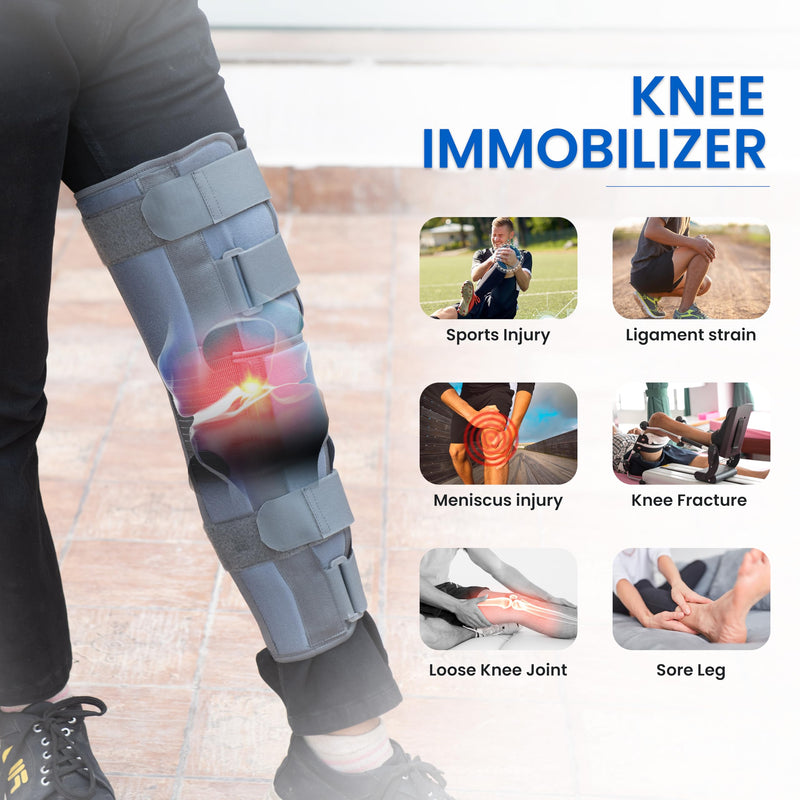Wonder Care Knee Immobilizer Grey S FBA & XXL