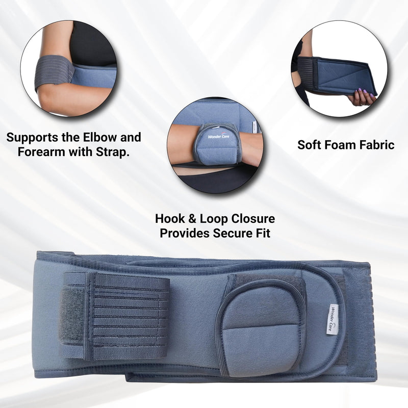 Wonder Care Shoulder Immobilizer Grey Arm Sling