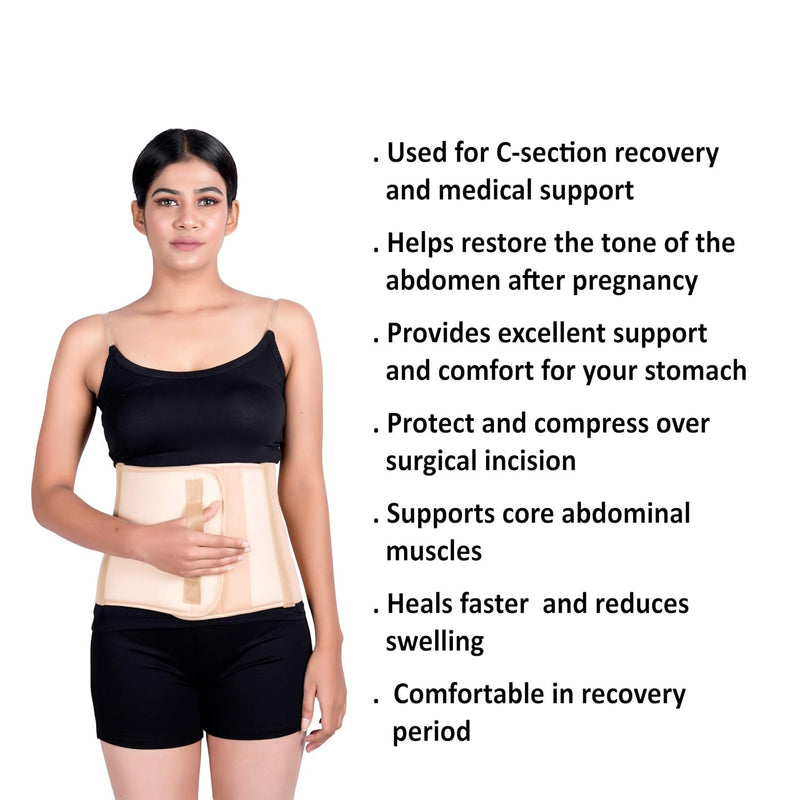 Wonder Care Abdominal Belt post delivery tummy trimmer binder post operative care compression belt adjustable with hook and loop fastener