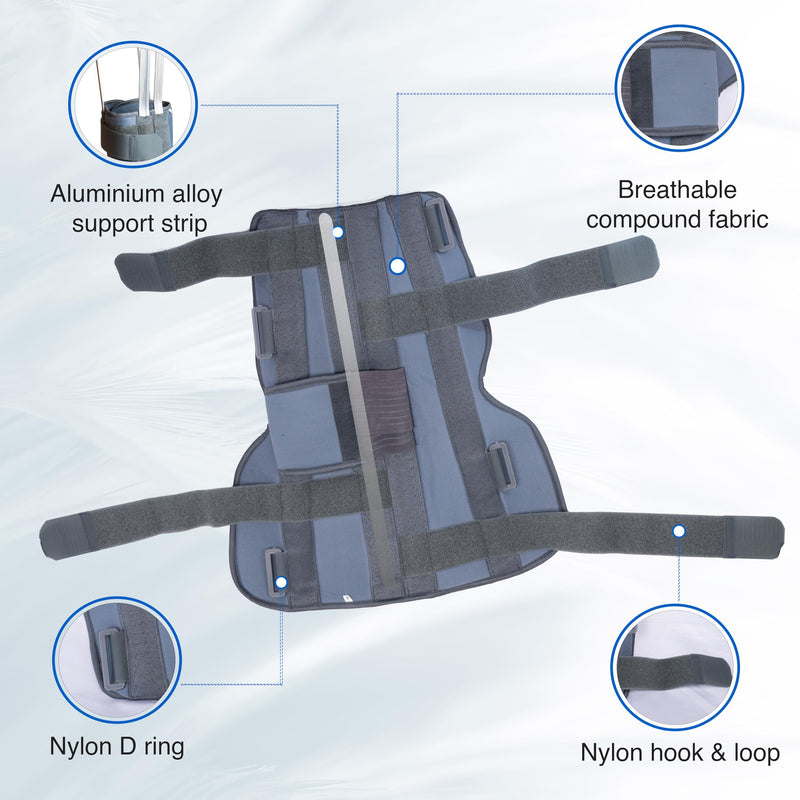 Wonder Care Knee Immobilizer Grey S FBA & XXL
