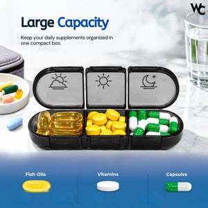 Wonder Care 7 Day Medicine Organizer Box | Weekly Pill Storage Box for Daily Medication
