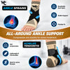 Wonder Care Ankle Support for Sprained Ankle Injury, Ankle Brace for Plantar Fasciitis Anklet Wrap Pain Relief Men & Women Achilles Tendon