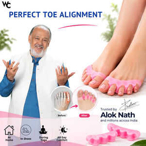 Silicone Toe Separator For Feet Gel Toe Pads Toe Big Toe Corrector Bunion Toe Straightener Yoga Toe Stretcher Hammer Toe Bunion