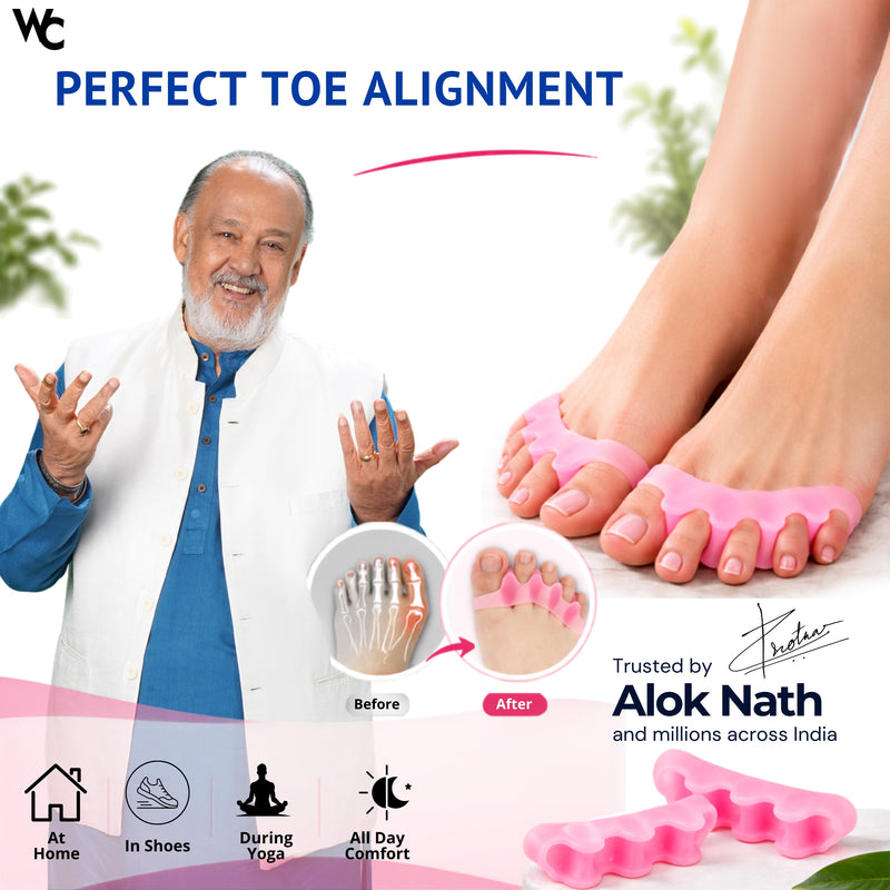 Silicone Toe Separator For Feet Gel Toe Pads Toe Big Toe Corrector Bunion Toe Straightener Yoga Toe Stretcher Hammer Toe Bunion